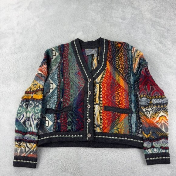 Coogi Australia Multicolor Knit Cardigan Women’s Size S - Picture 1 of 16